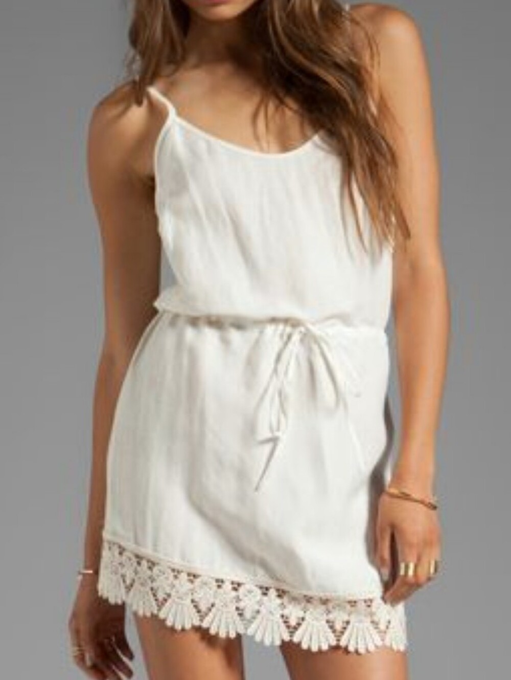 For Love &  Lemons 100% Linen Tennesee Mini Dress